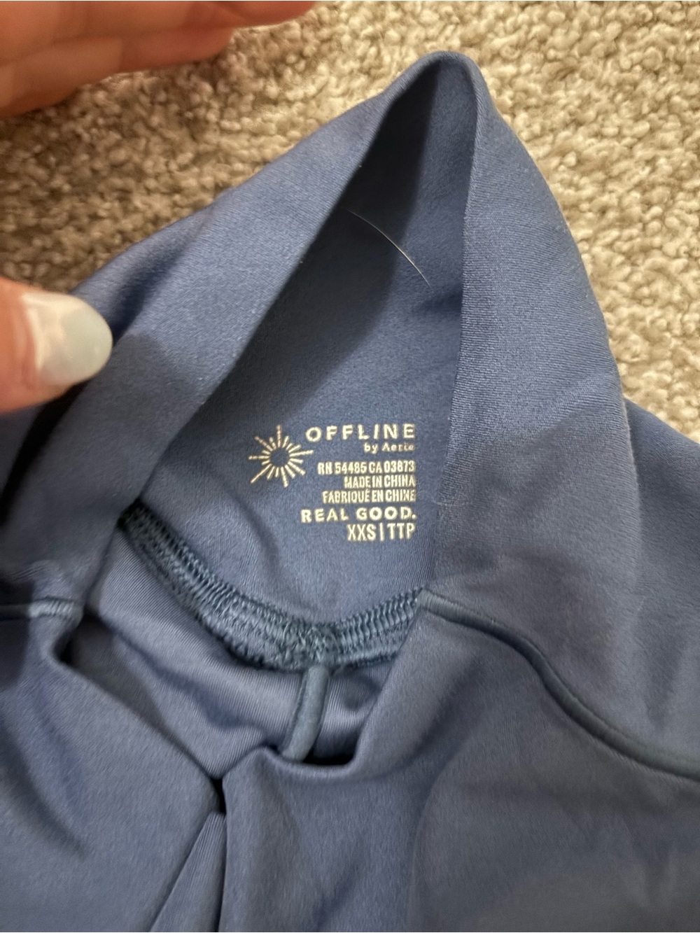 Offline Layered Ruffle Mini shorts- Slate Blue - Picture 3 of 4